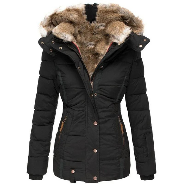 Charissa - Warm Winter Coat with Faux Fur Lining